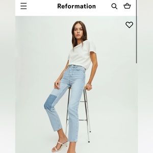 Reformation Jeans Size 26 Cynthia HighRise Straight Jeans 26